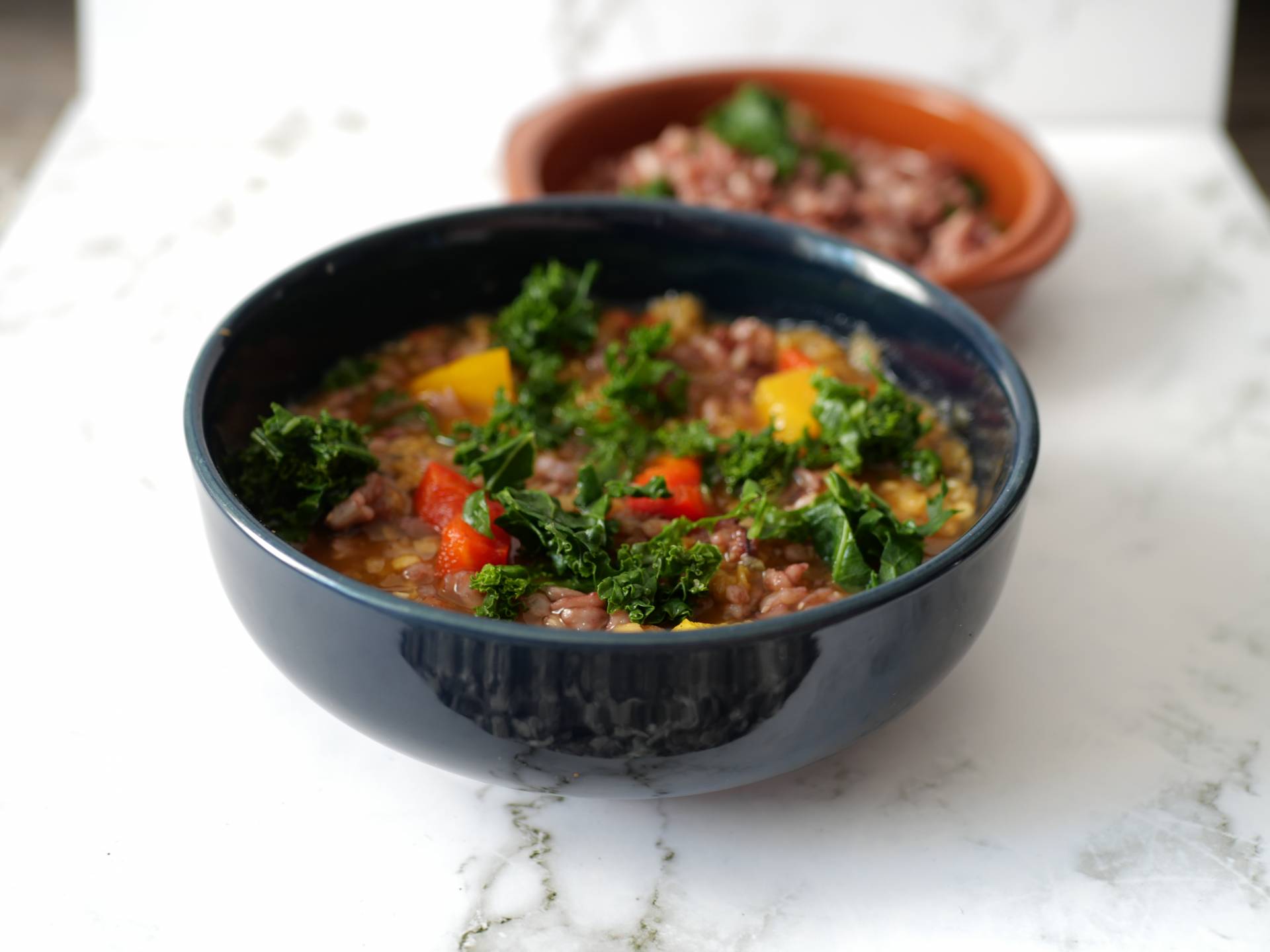 Harissa Spiced Lentils and Chickpeas